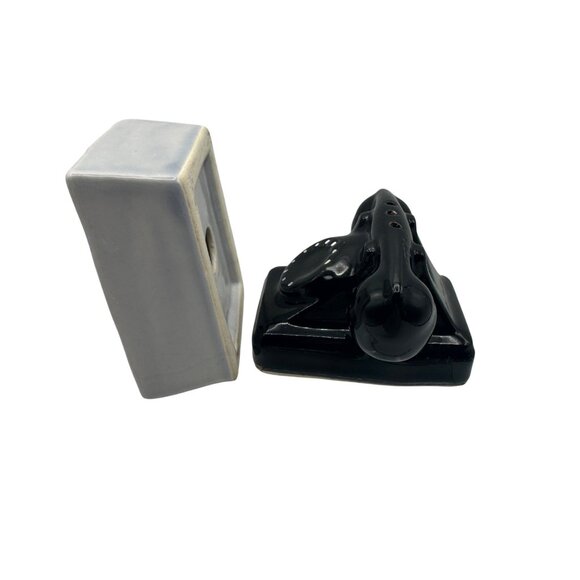 Vintage Ceramic Telephone & Directory Salt And Pepper Shakers - Picture 3 of 4